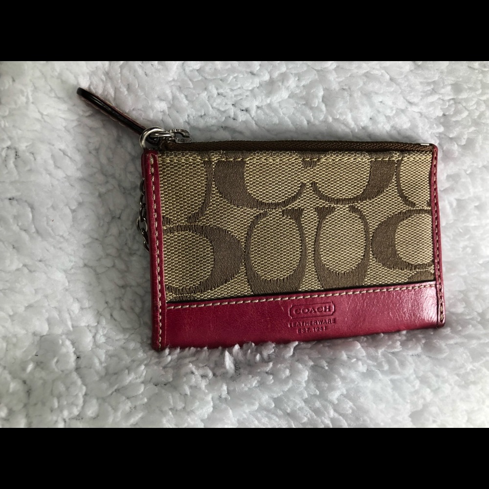 Coach keychain card holder
